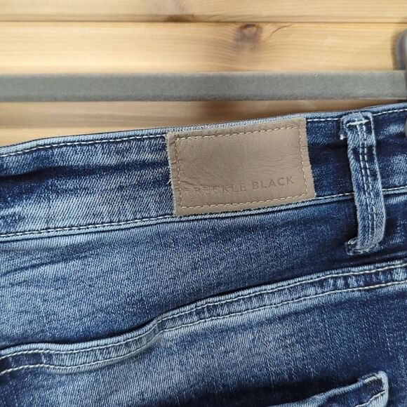 Buckle Black Jeans Womens 38 Blue Fit no 75 Skinny Jeans Distressed - Picture 5 of 13